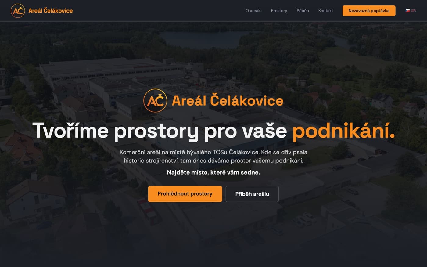 Náhled webu Areál Čelákovice