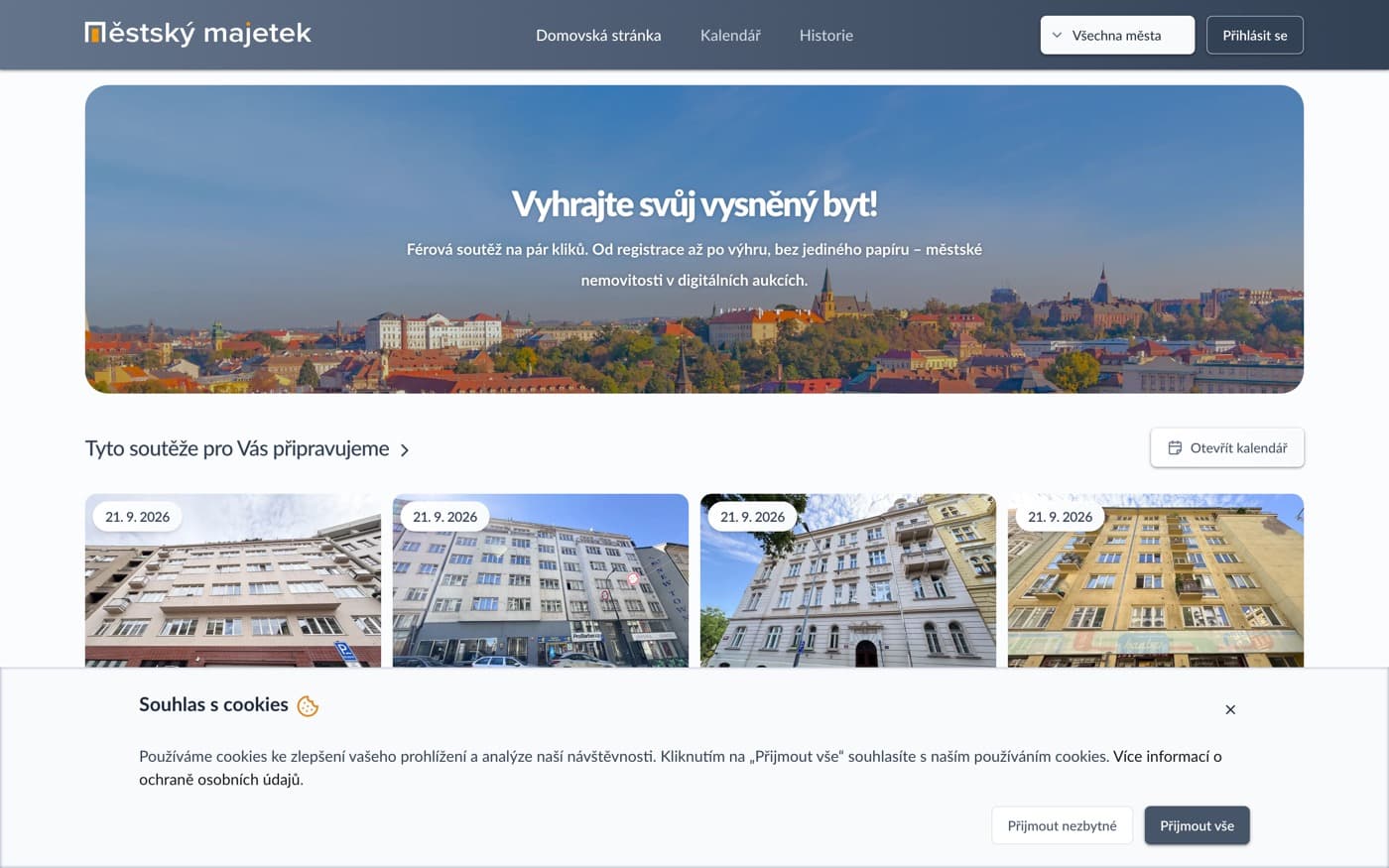Náhled webu Městský majetek